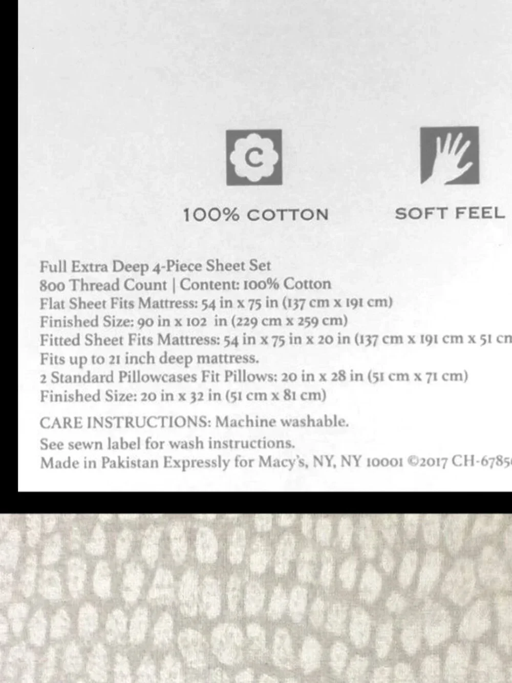 new PEBBLE Charter Club Sleep Luxe 800 TC 100% Cotton FULL Extra-Deep Sheet Set